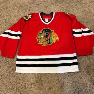 Vintage Chicago Blackhawks CCM Maska Jersey Sz M NHL Hockey: Signed
